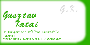 gusztav katai business card